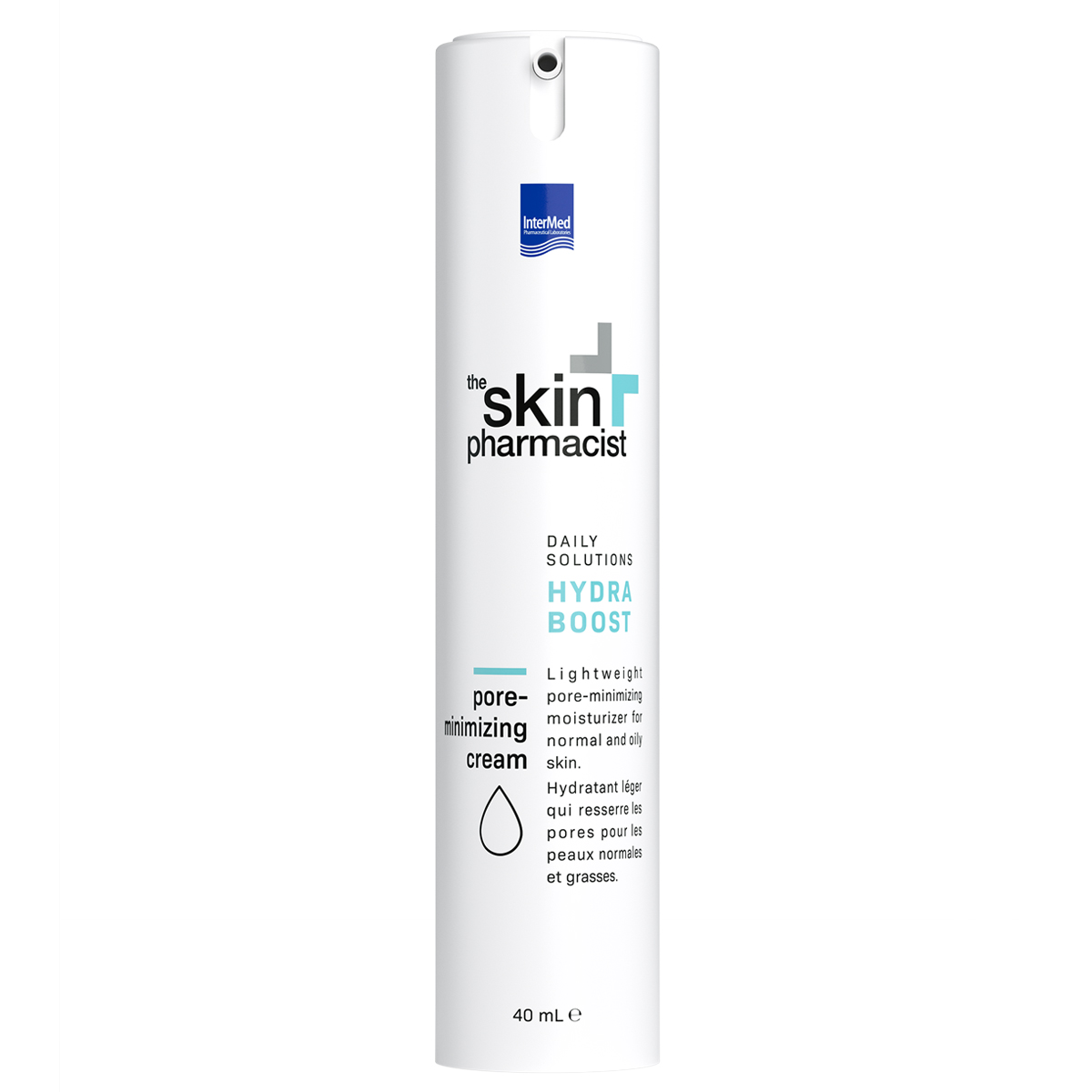 Συσκευασία του προϊόντος HYDRA BOOST Pore Minimizing Cream της The Skin Pharmacist.
