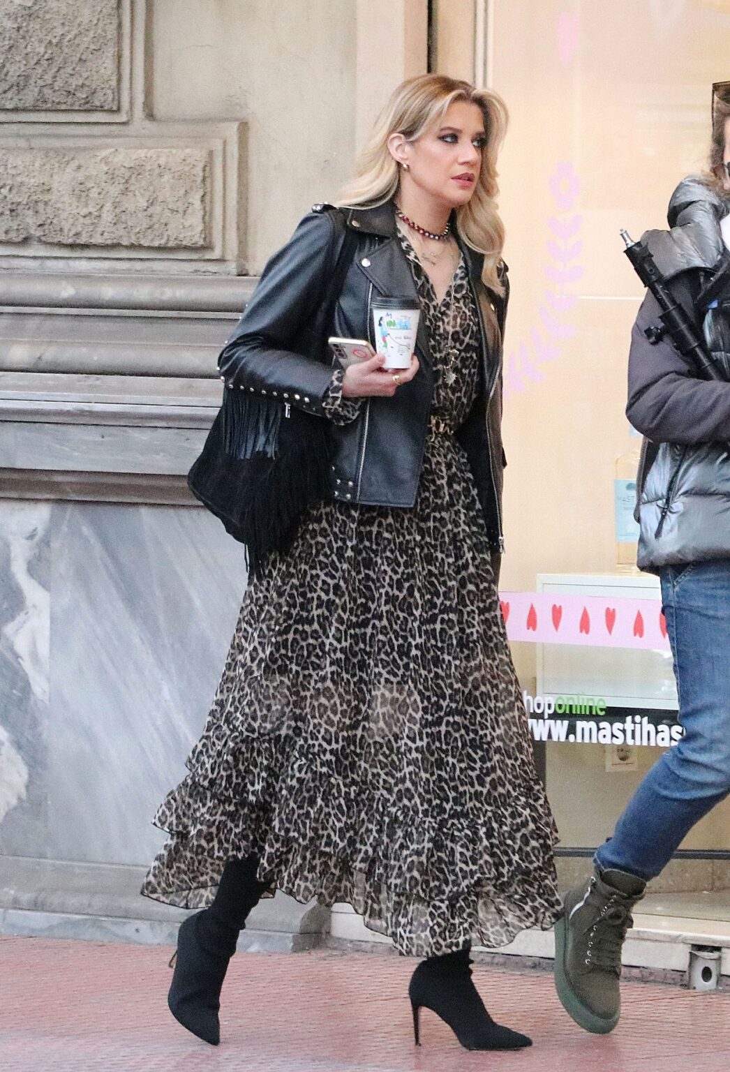 Miss Jolie London Totes Makria Zaketa Me Sxedia Gynaikeia Royxa main image 0