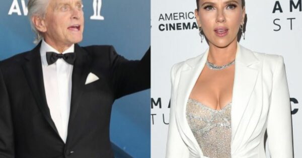 It has been revealed that Michael Douglas is a distant cousin of Scarlett Johansson |  Marie Claire