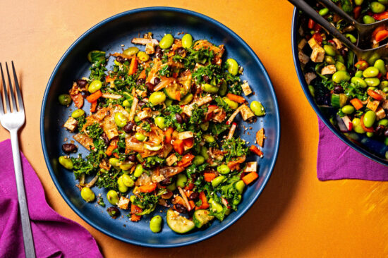 Kimchi, Kale and Black Bean Salad for feature in Food