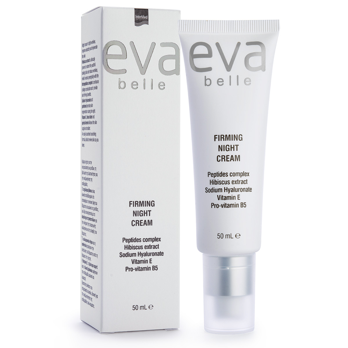 Συσκευασία του προϊόντος Eva Belle Firming Night Cream της InterMed.