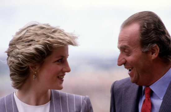 Diana Princess of Wales and King Juan Carlos of Spain talking during a visit to Toledo