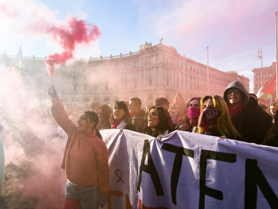 The “Non Una Di Meno” Demonstration In Rome Against Violence Against Women