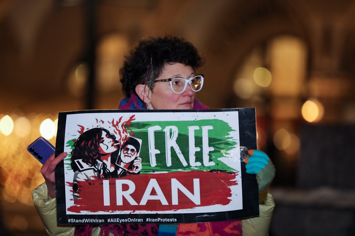 Iran Solidarity Protest In Krakow