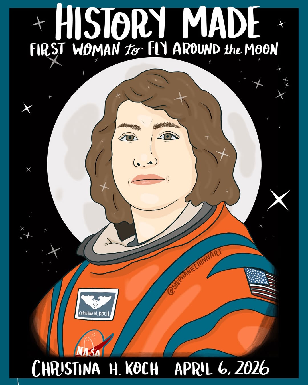 What a moment of hope and possibility. ❤️ Illustration by me @stephaniechinnart #artemisll #chri