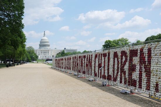 20,000 Teddy Bears Placed On National Mall In Honor Of Ukrainian Kids Taken By Russia