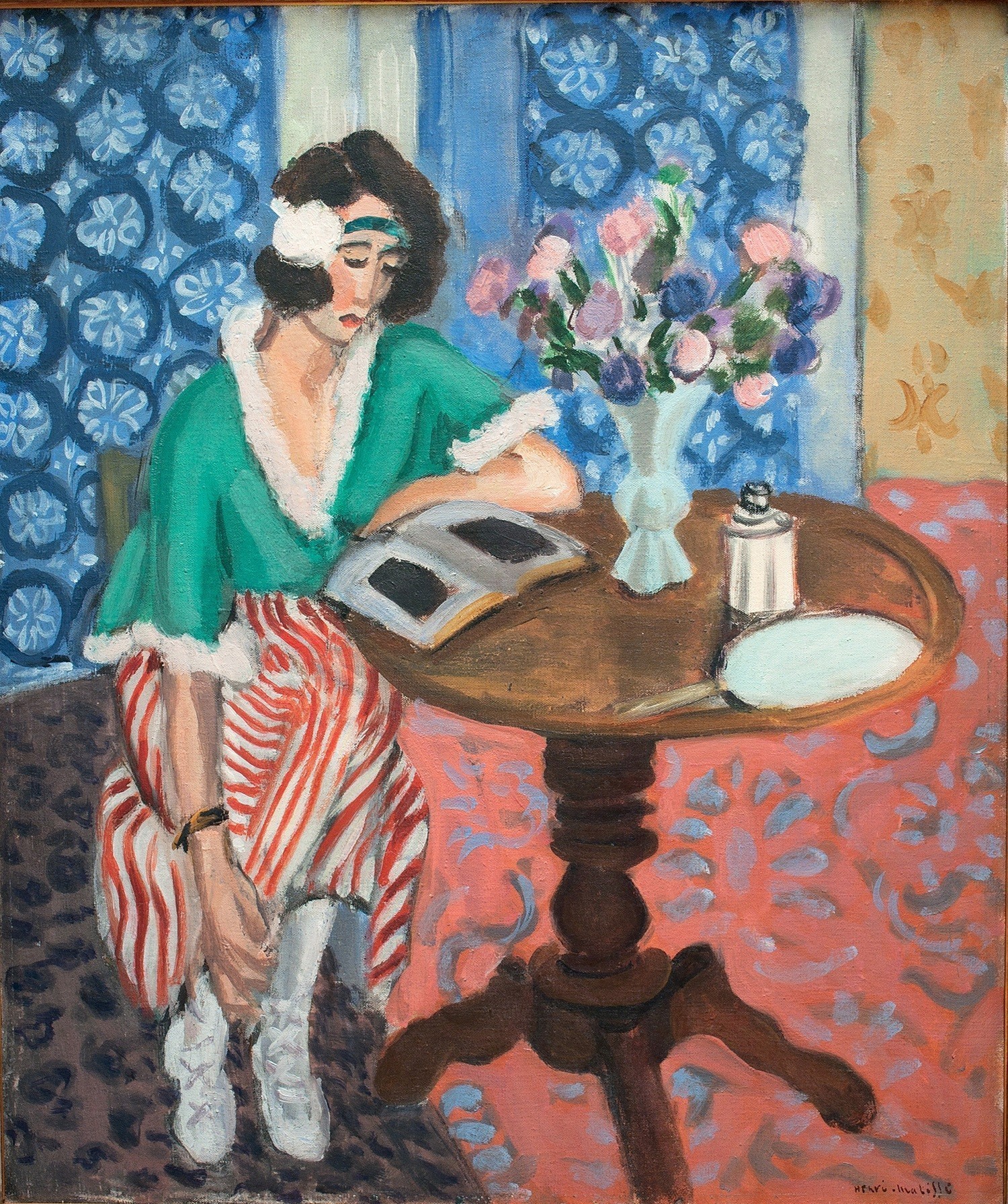 Reading Woman At The Table