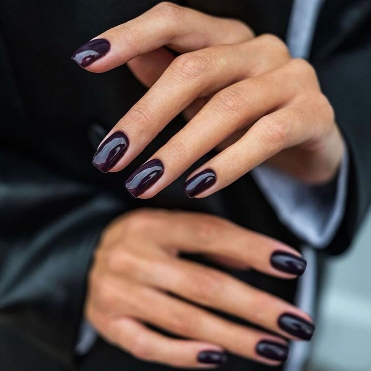 “Need some inspiration for your next nail appointment ✨ This deep, glossy plum shade is perfect